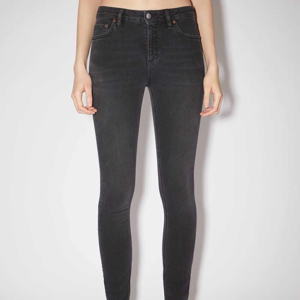 Acne Studios Skin 5 Used Black Distressed Skinny Jeans‎ Sz 23